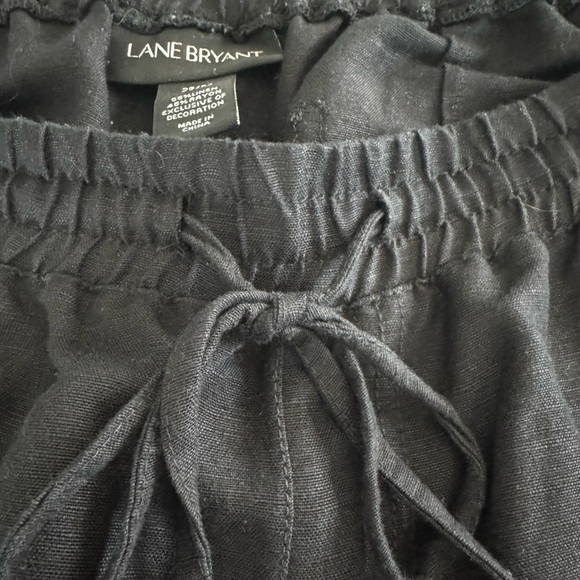 Lane Bryant Black Linen-Blend Pants - Picture 2 of 6
